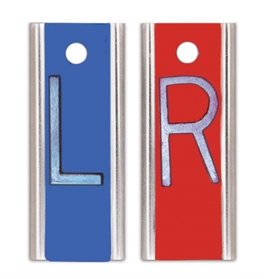 Aluminum Lead Marker with 1" high R & L Letters, without initials