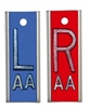 Aluminum Lead Marker with 1" high R & L Letters, with initials