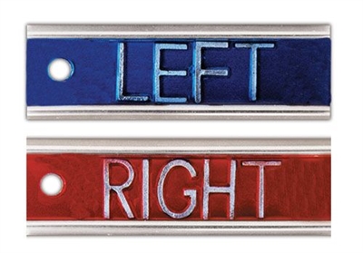 Aluminum Lead Marker with 1/2" Right & Left, without Initials