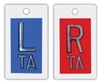 Plastic Lead Markers, R & L with 1/2" high letters, with initials