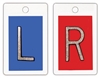 Plastic Lead Markers, R & L  with 1" high letters, without Initials