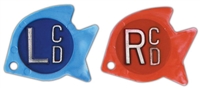 Plastic Fish Lead Markers - with initials