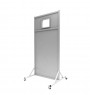 Compact Window Leaded Glass Mobile X-Ray Barrier