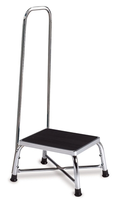 Bariatric Single Platform Step Stool with Handrail