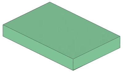 1.5" Rectangle Sponge-Coated, Non-Stealth