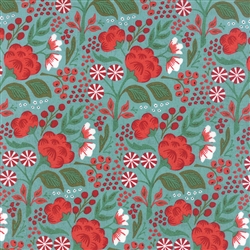 30431-12 Juniper Berry Teal Floral