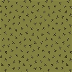 4914-G Pumpkin Spice Birds on Green