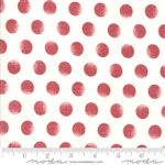 Red on Cream Polka Dots