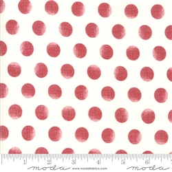 Red on Cream Polka Dots