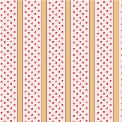 5918-R Pink Dots & Tan Stripes