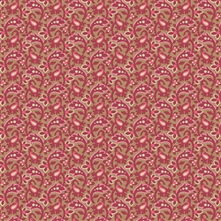 7991-R Red Paisley Leaf