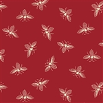 9084-R2 FRENCH BEE Cranberry Bees
