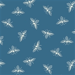 #9084-T3 FRENCH BEE Ocean Blue Bees