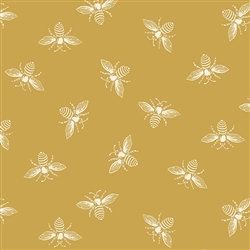 9084-Y3 FRENCH BEE Saffron Gold Bees