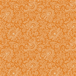 9085-O French Chateau Tangerine Floral