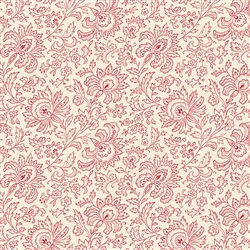 9085-Y1 French Chateau Crimson Lace Floral