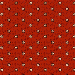 9086-R Riveria Rose Red Dotty Vines