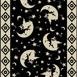 #9807-KL Hootenanny Black & White Owl & Moonn