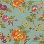 FOREST FLOOR Backing Fabric #296-T  Teal (4 yds)
