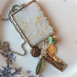 Vintage Lace Charm Necklace