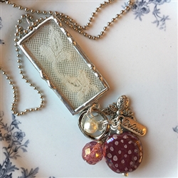 Vintage Lace Charm Necklace