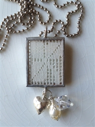 Vintage Lace Charm Necklace