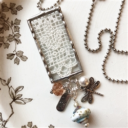 Vintage Lace Charm Necklace