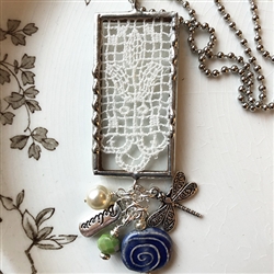 Vintage Lace Charm Necklace