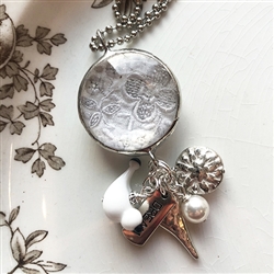 Vintage Hankie Charm Necklace