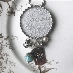 Antique Lace Charm Necklace