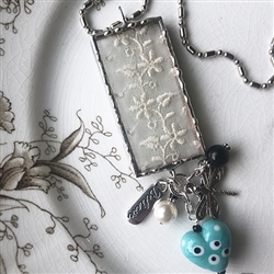 Antique Lace Charm Necklace