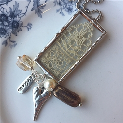 Vintage Lace Charm Necklace