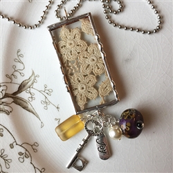 Vintage Lace Charm Necklace