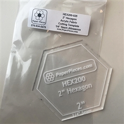 2" Hexagon Acrylic Template