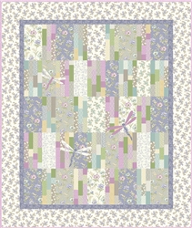 Dragonflies ABLOOM White Quilt Kit