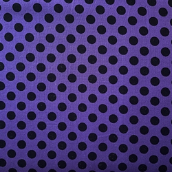 Polka Dots Black on Purple