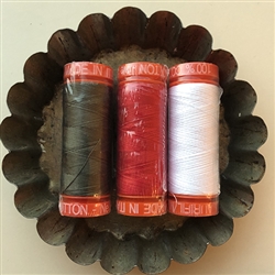 RED AURIFIL THREADS 50wt Color 2250