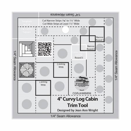 Log Cabin Ruler 1/2 & 1 - Bloc Loc : : DIY & Tools