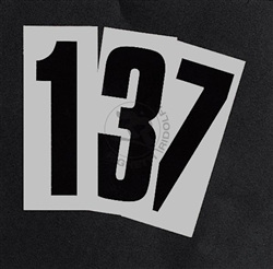 Black Adhesive Number, With Transparent Background