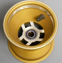 Direct Spindle Mount Wheel 17mm Spindle - 5" x 5" Gold