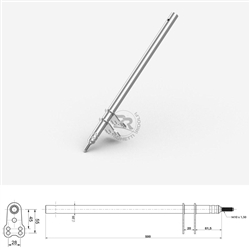 Steering Column Shaft Tony Kart Compatible,  M10, L.500mm