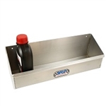 Oil Bottle Storage Bin - Aluminum Finish