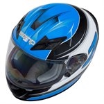 Zamp FS-9 Graphic Blue Silver Go Kart Helmet