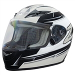 Zamp FS-9 Graphic Silver Black Go Kart Helmet