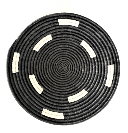 Raffia Basket Black/Cream / GA-BCM-4 OUT OF STOCK