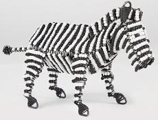 Bead & Wire Animal - Zebra
