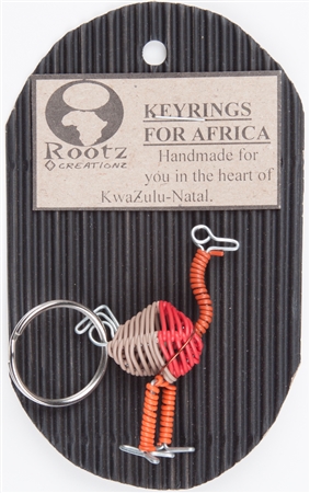 Telephone Wire Keychain - Ostrich