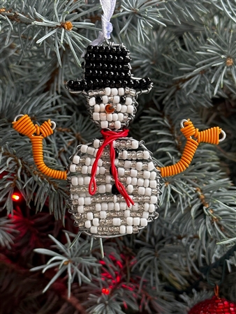 Beaded Snowman Ornament