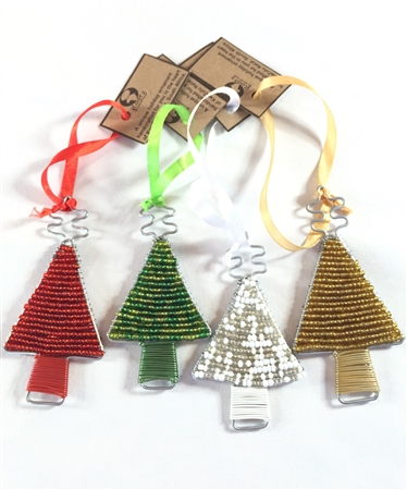 Beaded tree ornament - small  - OUT OF STOCK