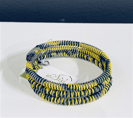 Spiral Bracelet Chunky - Indigo Lemon